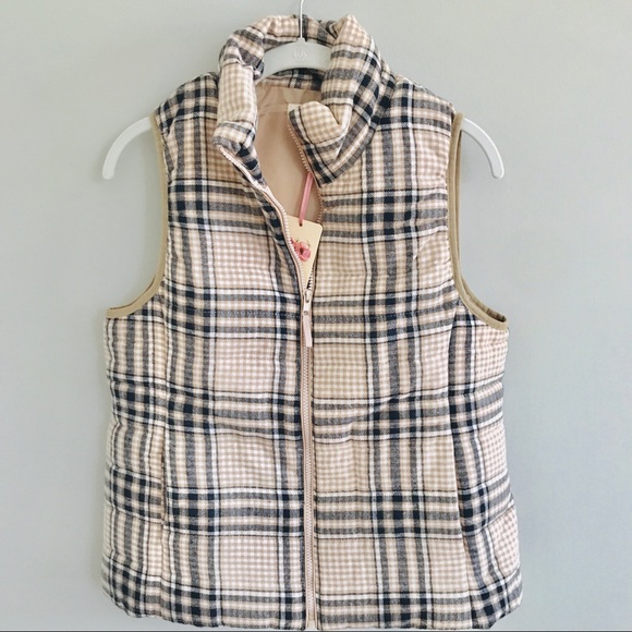 **LAST ONE**Plaid puffer vest - Picture 2 of 2